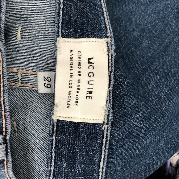 MCGUIRE DENIM High Rise Distressed Jeans Stretch Denim Women Ripped 29 Newton - Picture 6 of 8